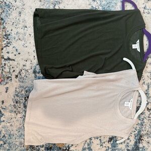 Athleta Green and tan tank tops